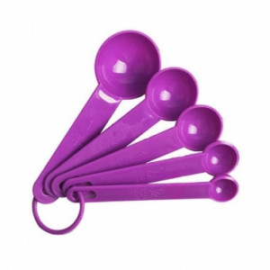 Мерные ложки в комплекте (5шт) фиолетовые